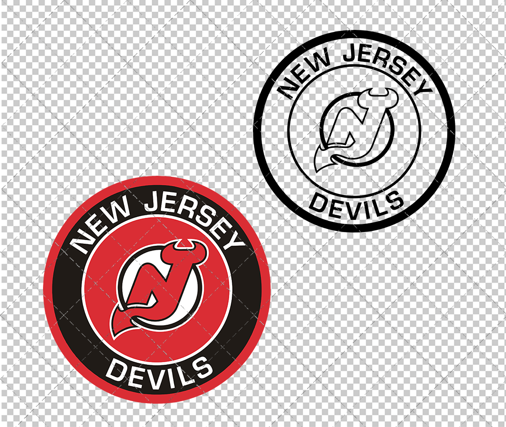 New Jersey Devils Circle 1999 002, Svg, Dxf, Eps, Png - SvgShopArt