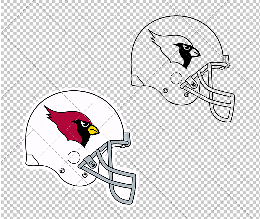 Arizona Cardinals Helmet 1994, Svg, Dxf, Eps, Png - SvgShopArt