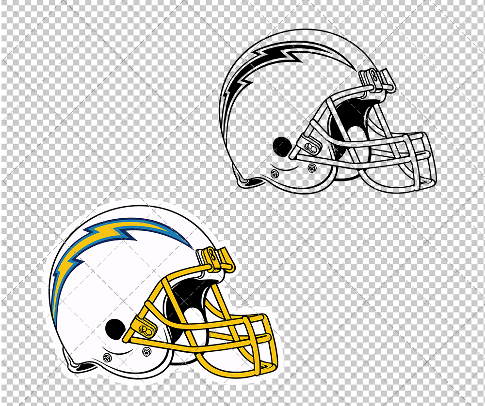 chargers speedflex helmet outline Los Angeles Chargers Helmet 2019 002, Svg, Dxf, Eps, Png