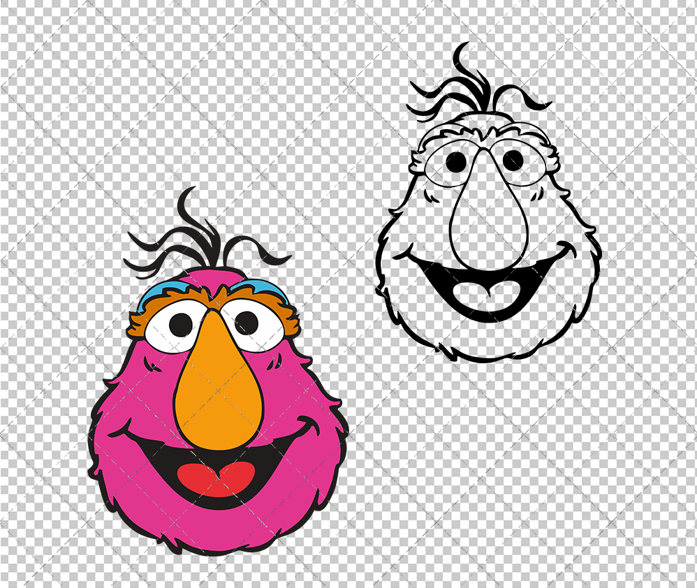monsters from sesame street Telly Monster - Sesame Street, Svg, Dxf, Eps, Png