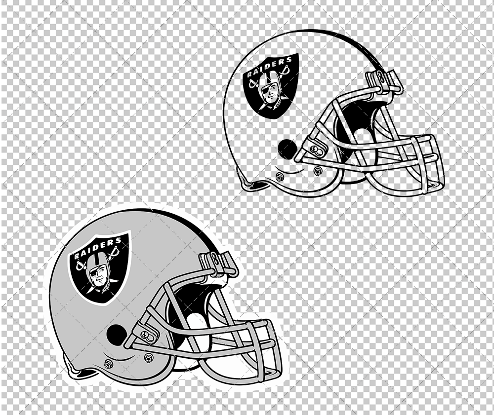 black raiders football helmet 2018 on white background Las Vegas Raiders Helmet 2020 002, Svg, Dxf, Eps, Png