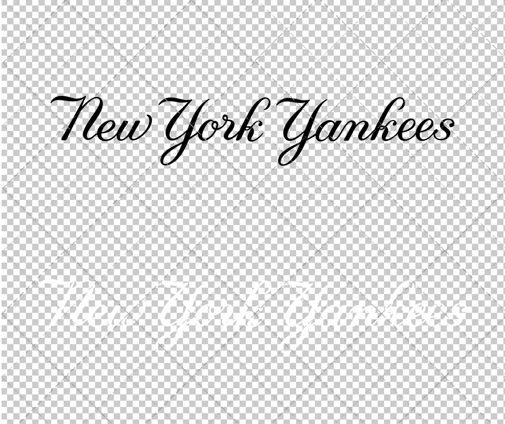 New York Yankees Wordmark 1965 002, Svg, Dxf, Eps, Png - SvgShopArt