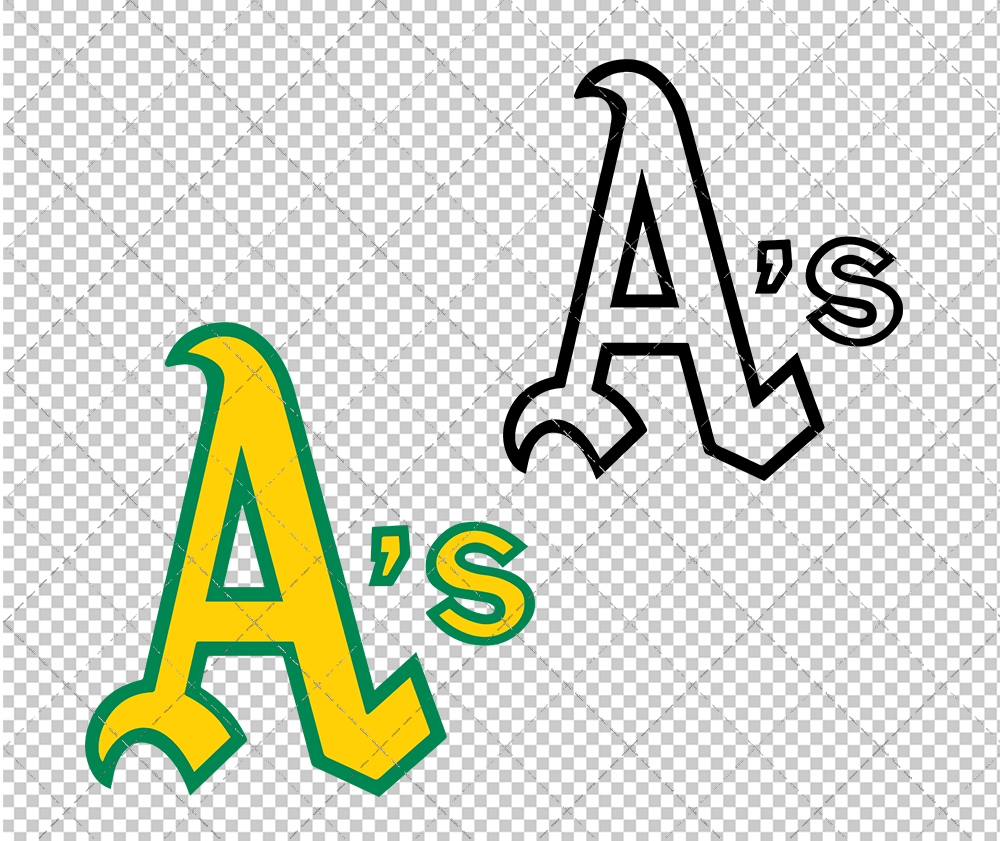 Oakland Athletics Jersey 1970 002, Svg, Dxf, Eps, Png - SvgShopArt