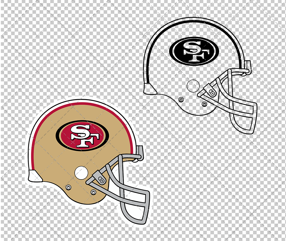 San Francisco 49ers Helmet 2009, Svg, Dxf, Eps, Png San Francisco 49ers Helmet 2009, Svg, Dxf, Eps, Png