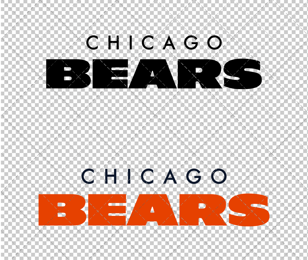 Chicago Bears Wordmark 2012 003, Svg, Dxf, Eps, Png - SvgShopArt