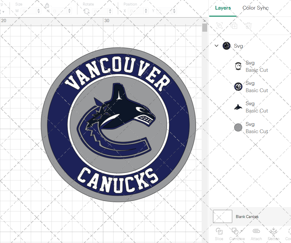 Vancouver Canucks Circle 2019 003, Svg, Dxf, Eps, Png - SvgShopArt