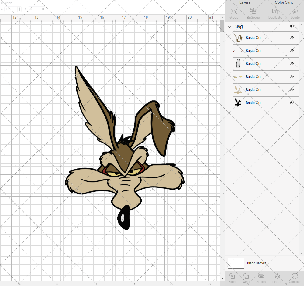 Wile E. Coyote - Looney Tunes 002, Svg, Dxf, Eps, Png - SvgShopArt