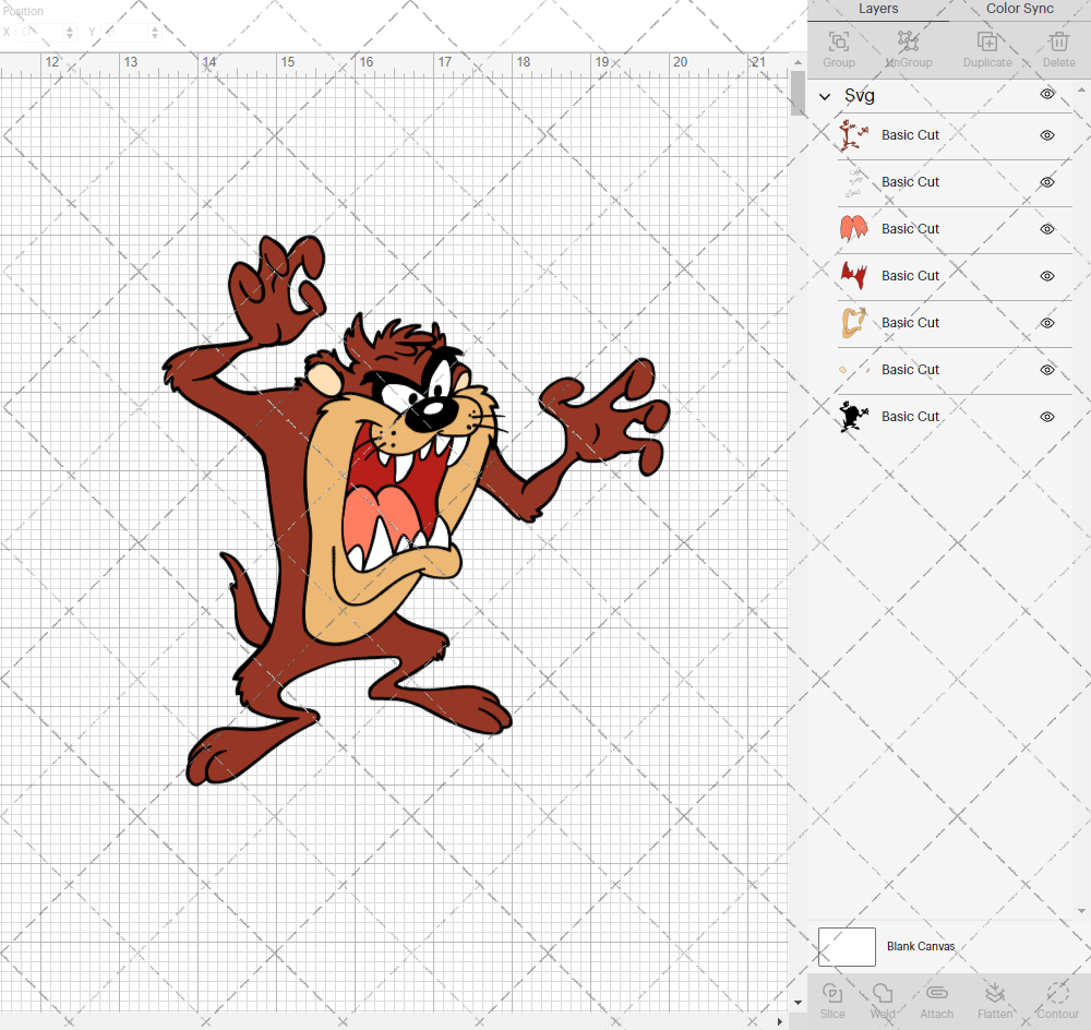 Tasmanian Devil - Looney Tunes 003, Svg, Dxf, Eps, Png - SvgShopArt