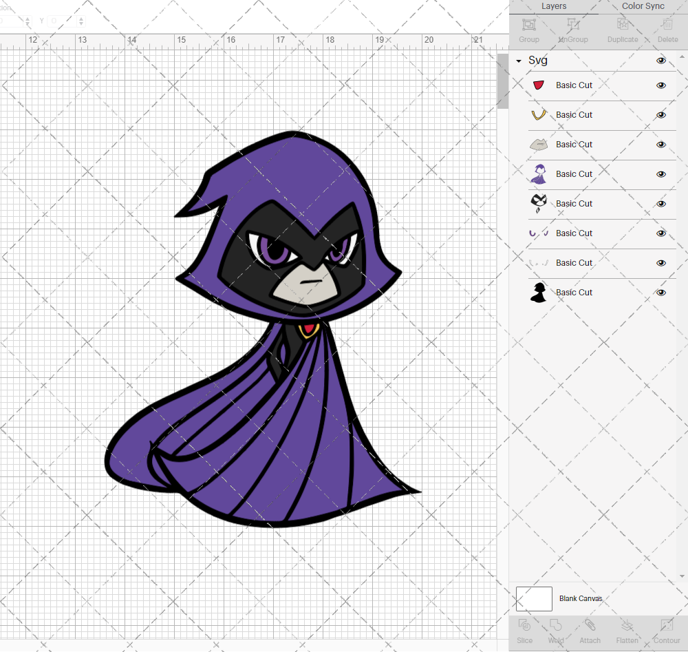 Raven - Teen Titans Go 003, Svg, Dxf, Eps, Png - SvgShopArt