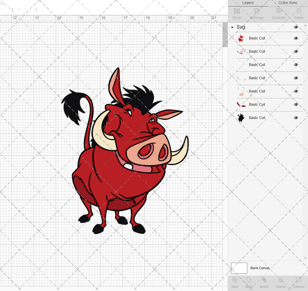 Pumbaa - The Lion King, Svg, Dxf, Eps, Png - SvgShopArt