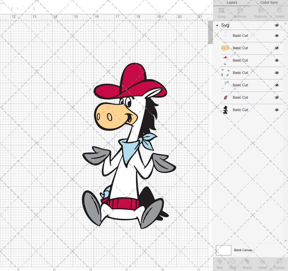 Quick Draw McGraw 002, Svg, Dxf, Eps, Png - SvgShopArt