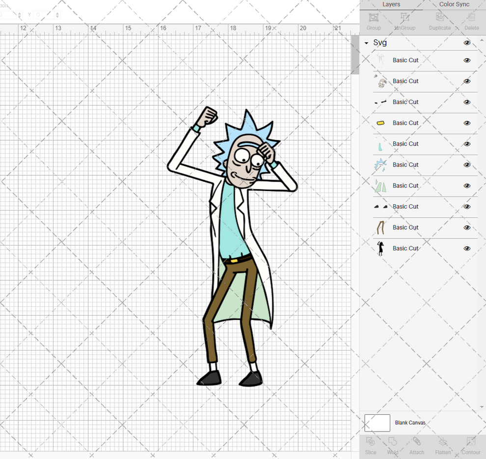 Rick - Rick and Morty 003, Svg, Dxf, Eps, Png - SvgShopArt