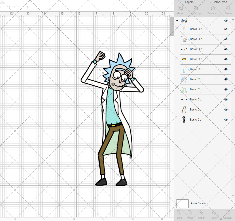 Rick - Rick and Morty 003, Svg, Dxf, Eps, Png - SvgShopArt