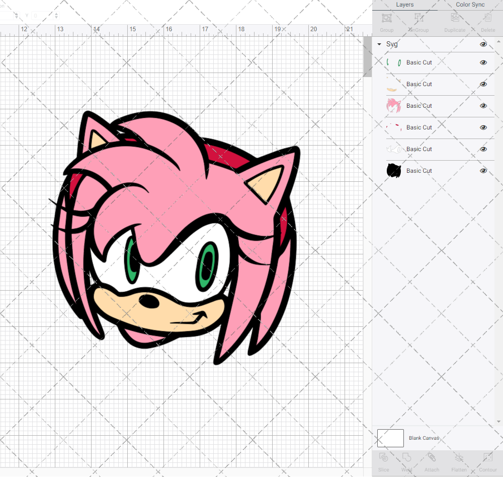 Amy Rose - Sonic the Hedgehog 002, Svg, Dxf, Eps, Png - SvgShopArt