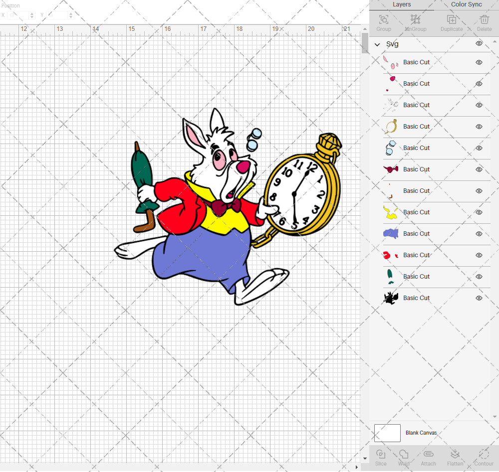 White Rabbit - Alice in Wonderland, Svg, Dxf, Eps, Png - SvgShopArt