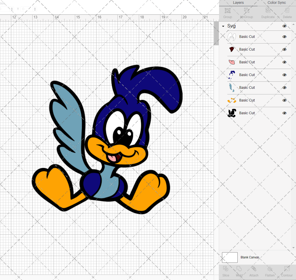 Road Runner - Baby Looney Tunes 002, Svg, Dxf, Eps, Png - SvgShopArt