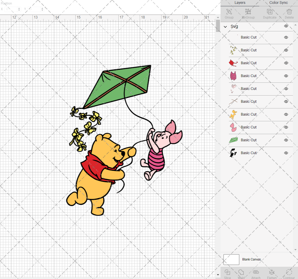 Winnie and Piglet - Winnie The Pooh 002, Svg, Dxf, Eps, Png - SvgShopArt