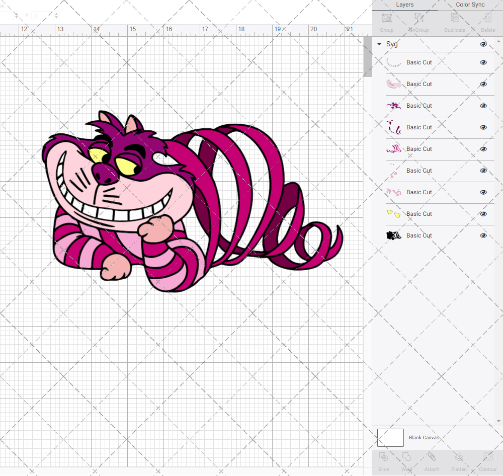 Cheshire Cat - Alice in Wonderland, Svg, Dxf, Eps, Png - SvgShopArt