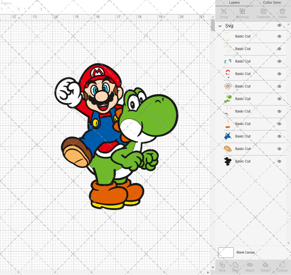Super Mario and Yoshi - Super Mario Bros, Svg, Dxf, Eps, Png - SvgShopArt