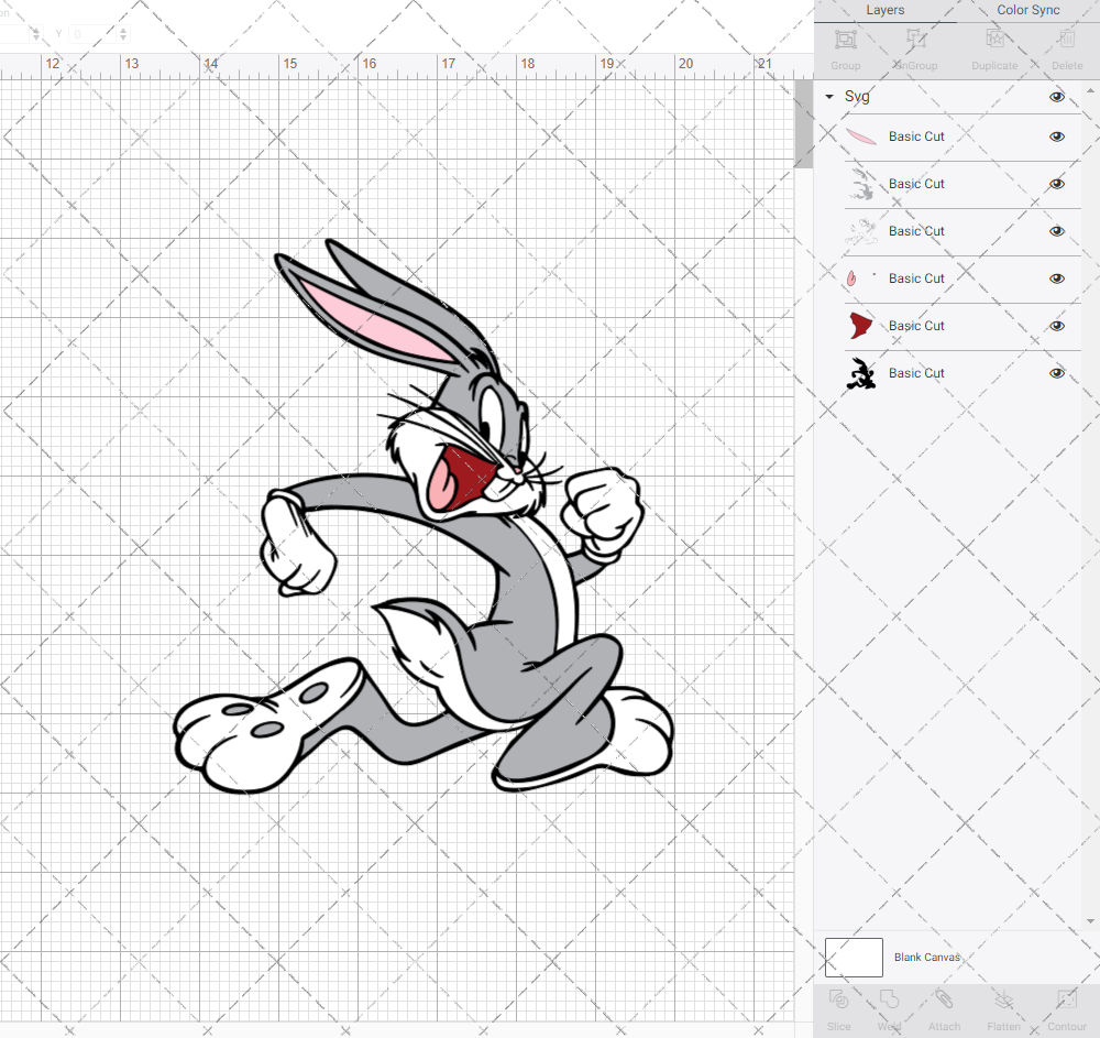 Bugs Bunny - Looney Tunes 004, Svg, Dxf, Eps, Png - SvgShopArt