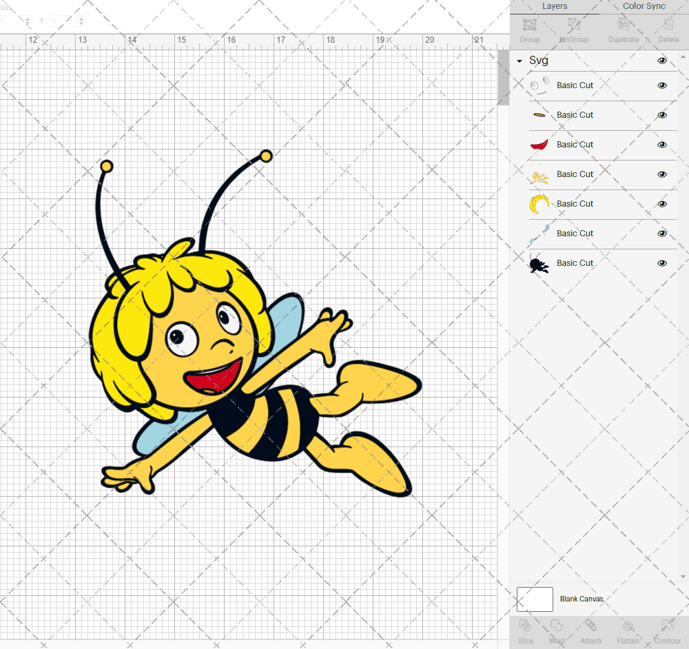Maya the Bee 002, Svg, Dxf, Eps, Png - SvgShopArt