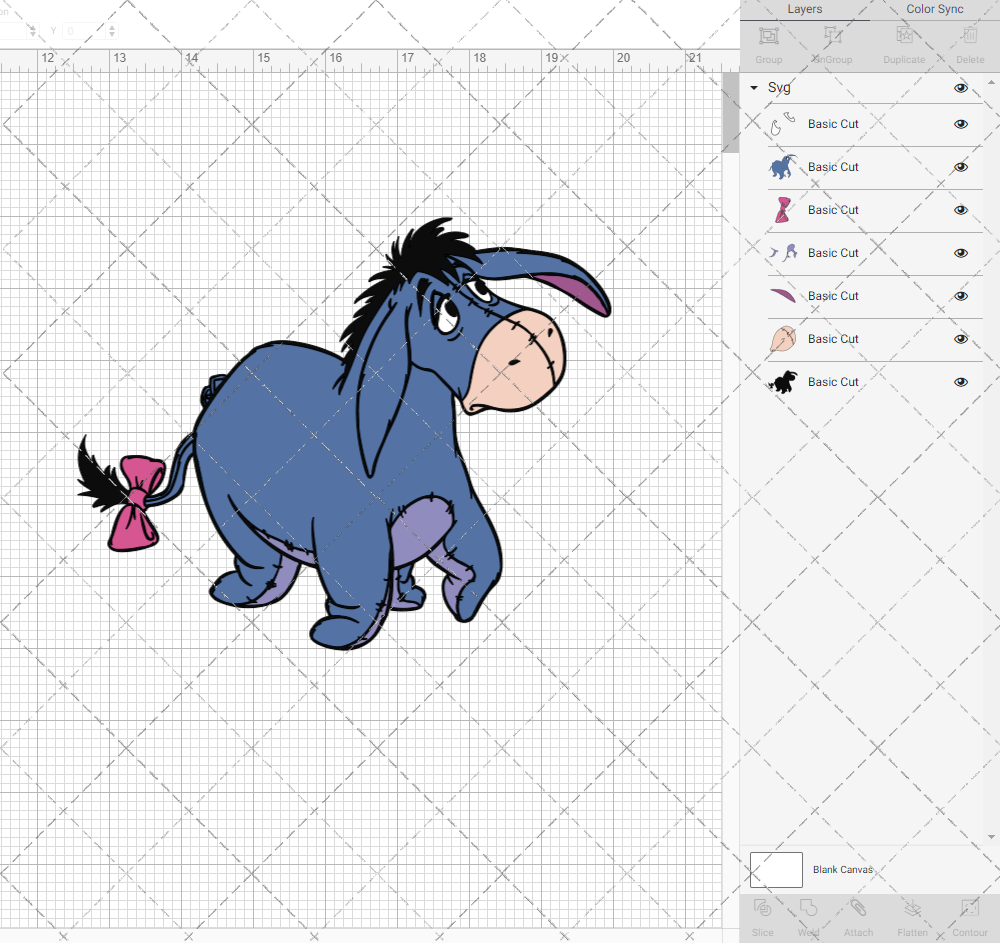 Eeyore - Winnie The Pooh, Svg, Dxf, Eps, Png - SvgShopArt