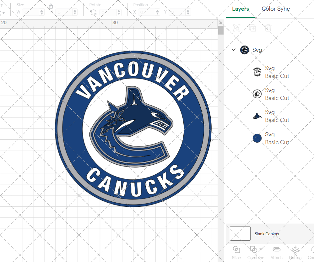 Vancouver Canucks Circle 2019 002, Svg, Dxf, Eps, Png - SvgShopArt