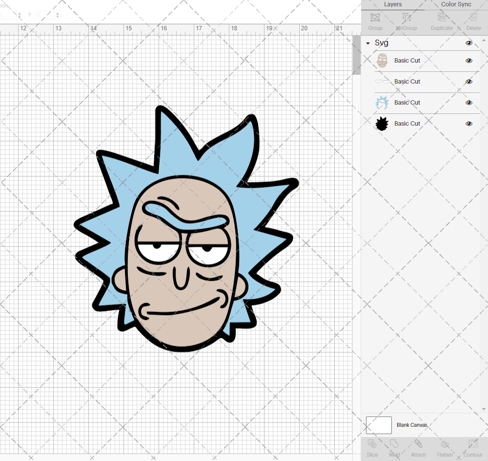 Rick - Rick and Morty, Svg, Dxf, Eps, Png - SvgShopArt