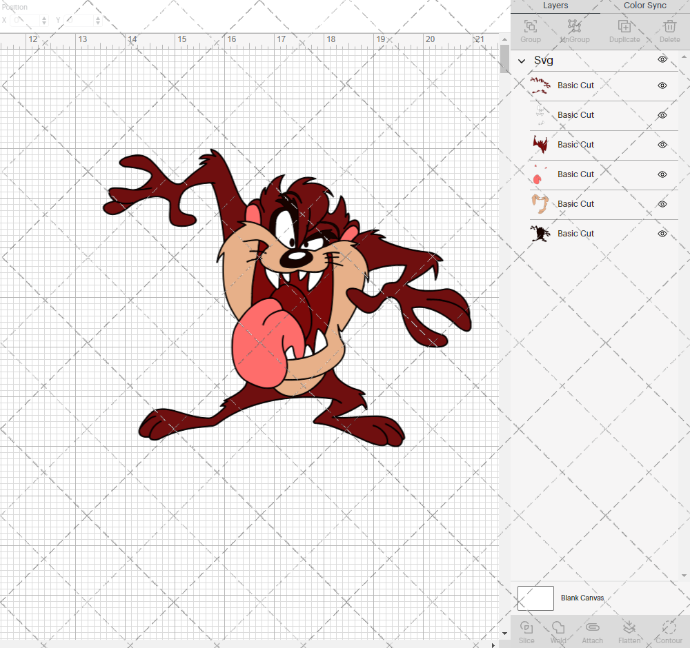 Tasmanian Devil - Looney Tunes, Svg, Dxf, Eps, Png - SvgShopArt