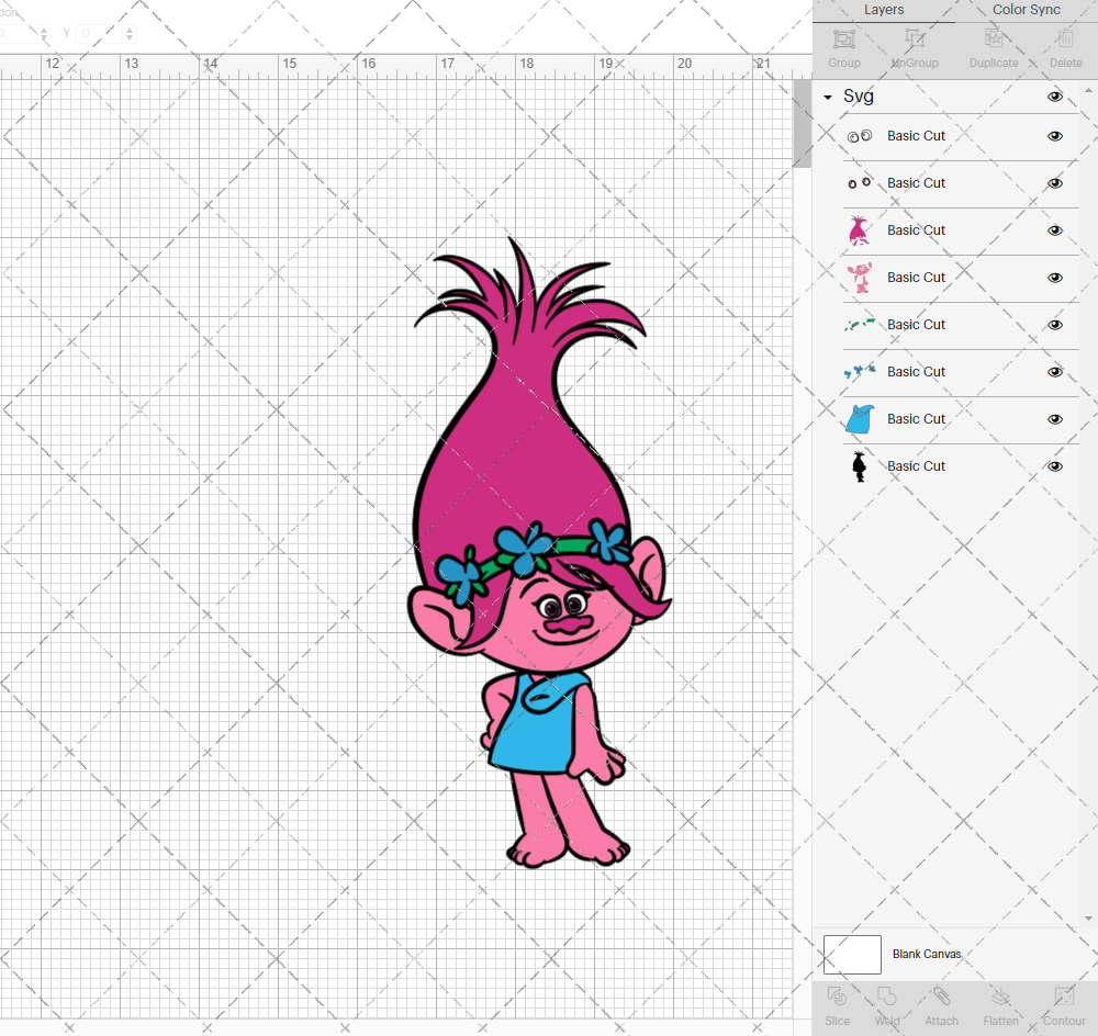 Poppy - Trolls, Svg, Dxf, Eps, Png - SvgShopArt