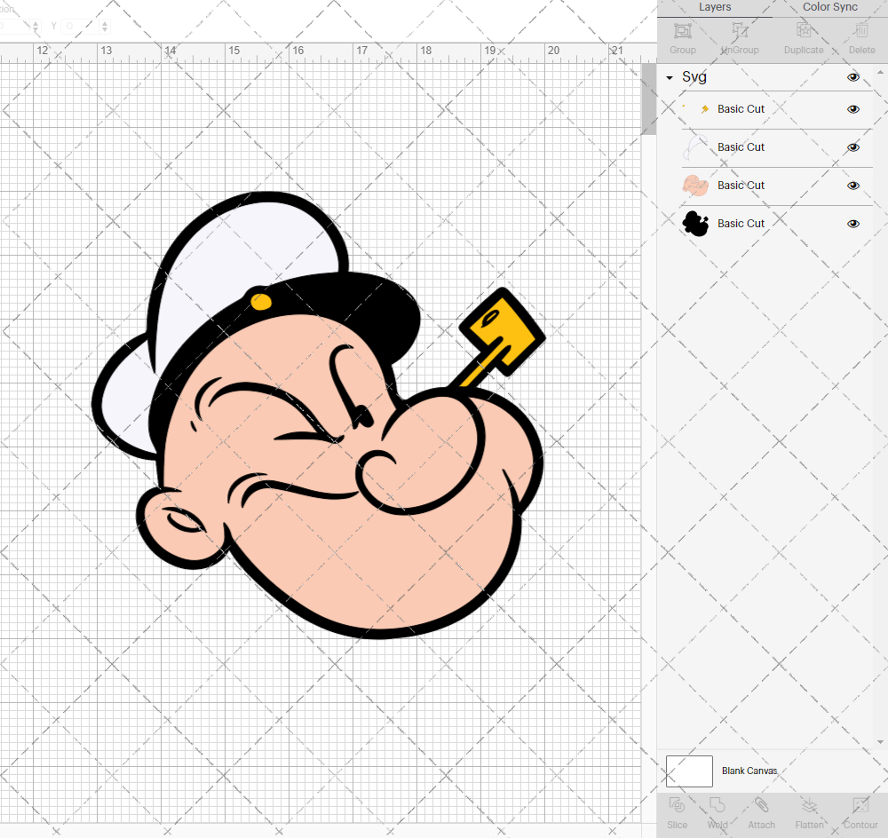 Popeye the Sailor Man 004, Svg, Dxf, Eps, Png - SvgShopArt