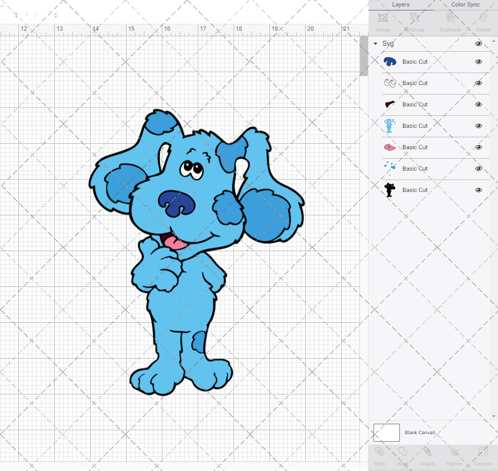 Blue - Blue's Clues, Svg, Dxf, Eps, Png - SvgShopArt