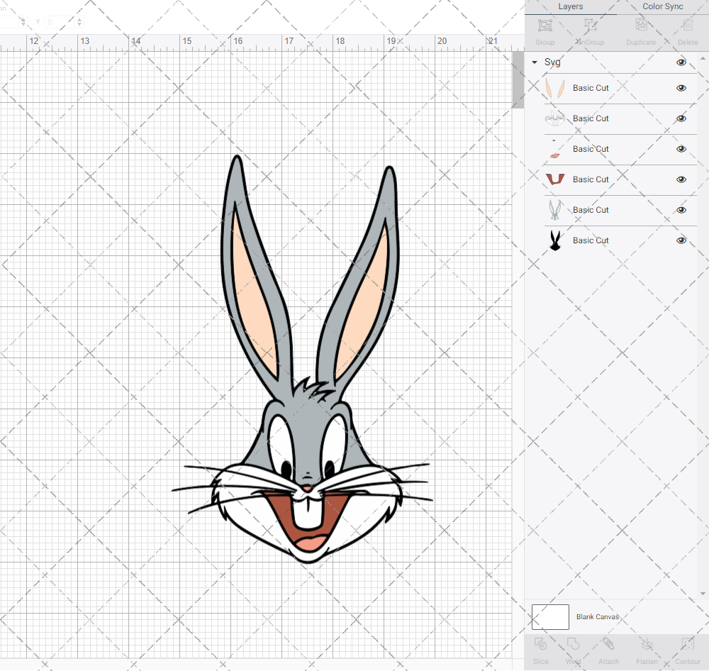 Bugs Bunny - Looney Tunes 003, Svg, Dxf, Eps, Png - SvgShopArt