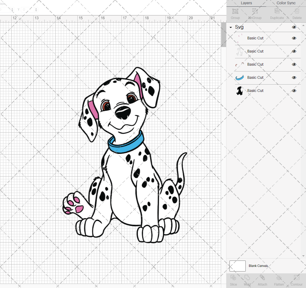 Puppies - 101 Dalmatians 002, Svg, Dxf, Eps, Png - SvgShopArt