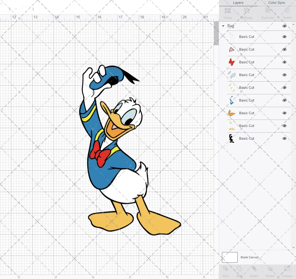 Donald Duck 006, Svg, Dxf, Eps, Png - SvgShopArt