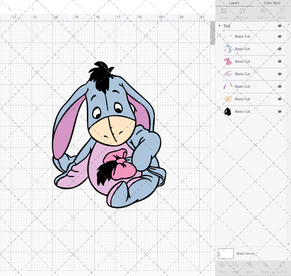 Baby Eeyore - Winnie The Pooh, Svg, Dxf, Eps, Png - SvgShopArt