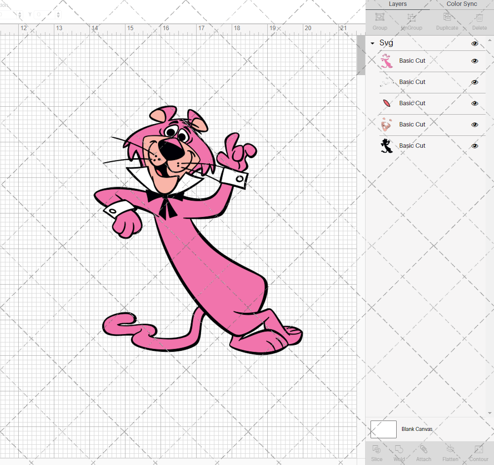 Snagglepuss, Svg, Dxf, Eps, Png - SvgShopArt