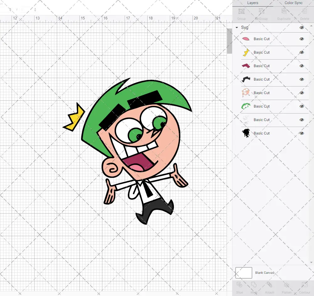 Cosmo - The Fairly Odd Parents 003, Svg, Dxf, Eps, Png - SvgShopArt