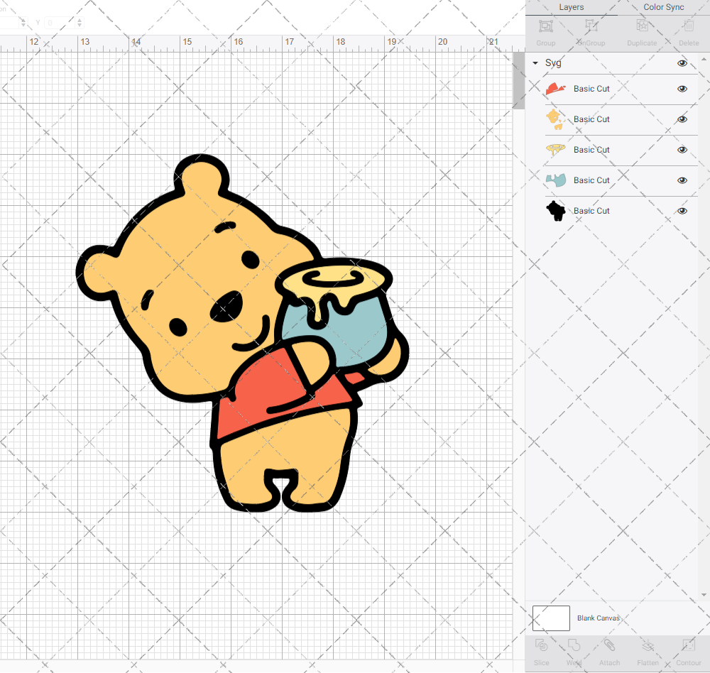 Baby Winnie The Pooh 003, Svg, Dxf, Eps, Png - SvgShopArt