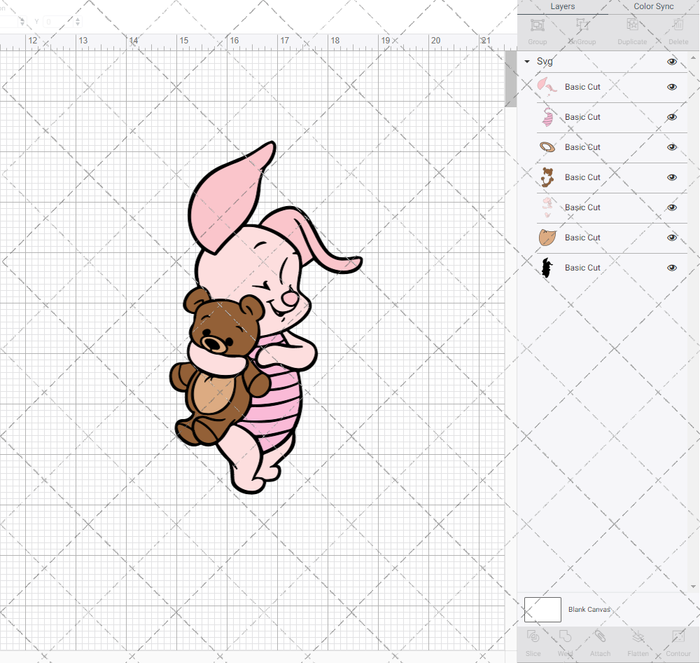 Baby Piglet - Winnie The Pooh 003, Svg, Dxf, Eps, Png - SvgShopArt