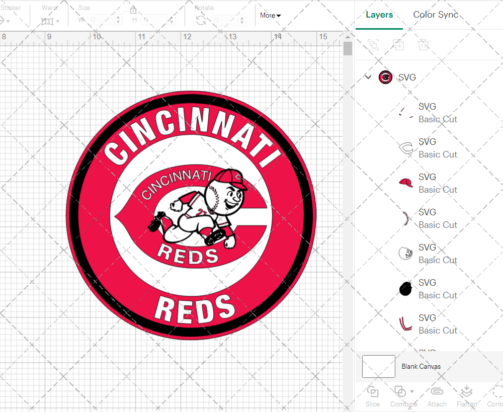 Cincinnati Reds Circle 1974, Svg, Dxf, Eps, Png - SvgShopArt