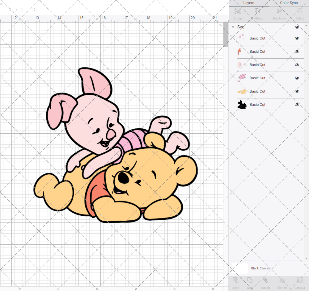 Baby Winnie and Piglet - Winnie The Pooh, Svg, Dxf, Eps, Png - SvgShopArt