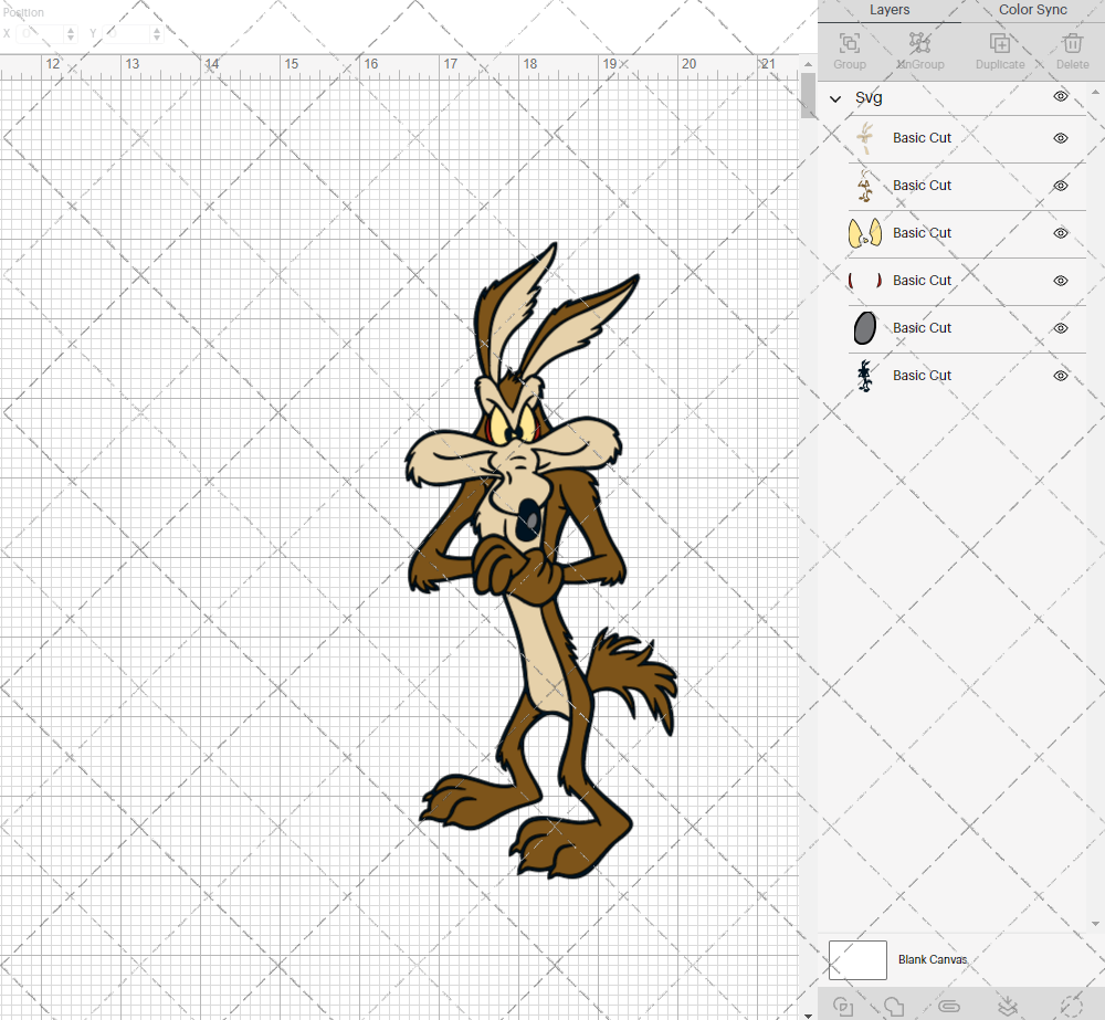Wile E. Coyote - Looney Tunes, Svg, Dxf, Eps, Png - SvgShopArt