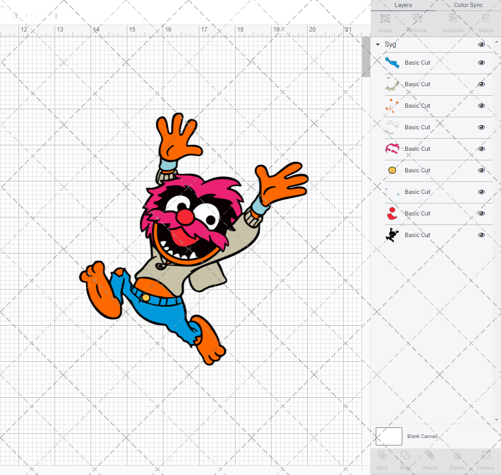 Animal - Muppet Babies 002, Svg, Dxf, Eps, Png - SvgShopArt