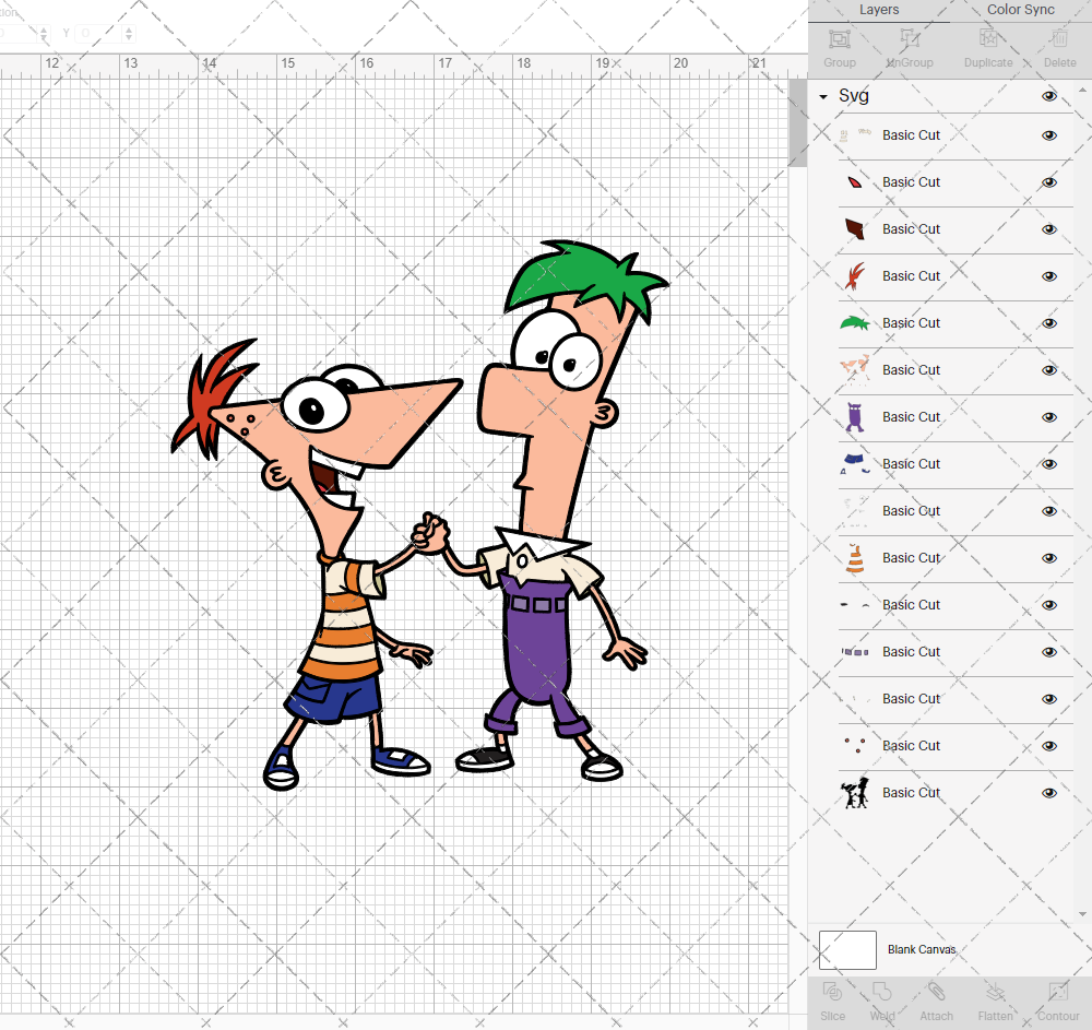 Phineas and Ferb, Svg, Dxf, Eps, Png - SvgShopArt