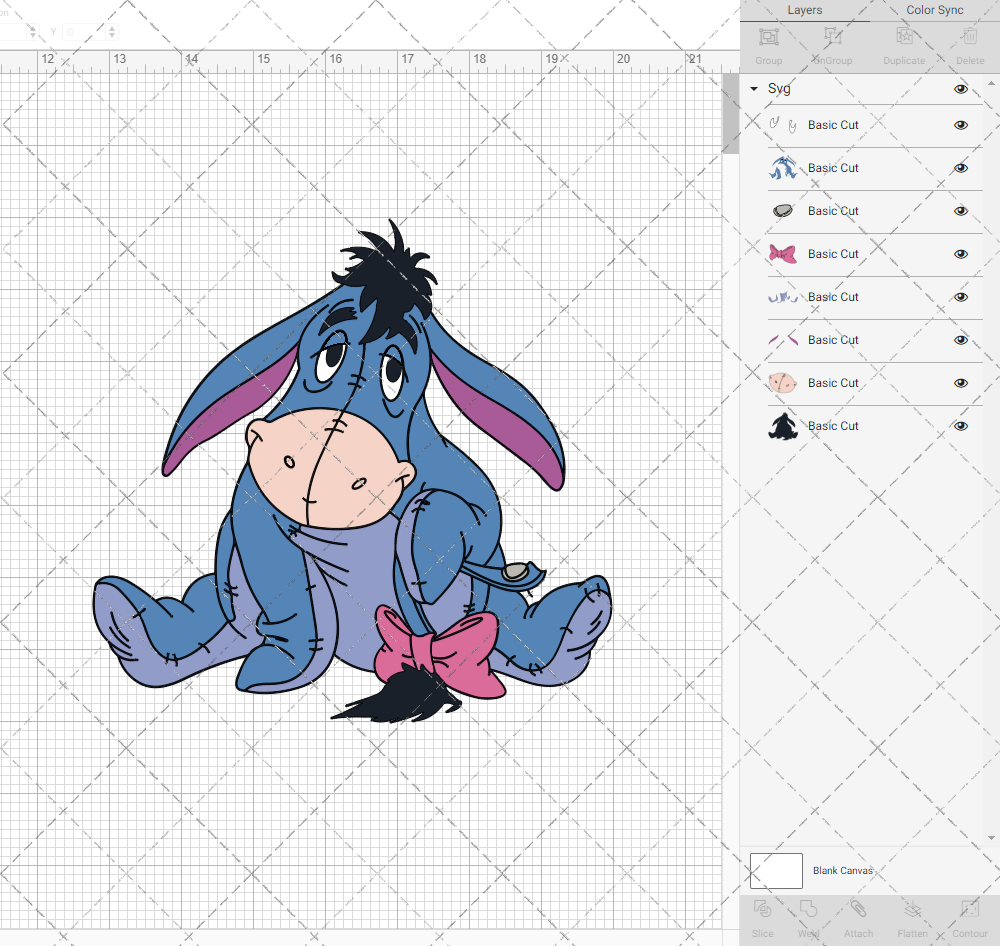 Eeyore - Winnie The Pooh 002, Svg, Dxf, Eps, Png - SvgShopArt