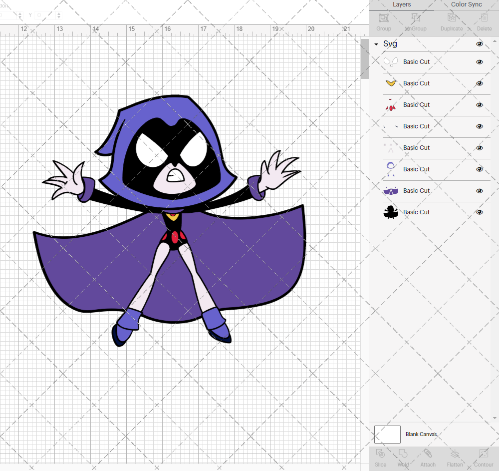 Raven - Teen Titans Go 002, Svg, Dxf, Eps, Png - SvgShopArt