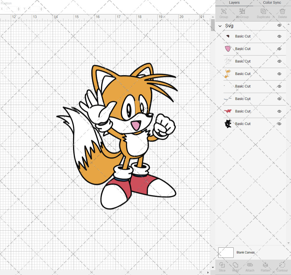 Tails - Sonic the Hedgehog, Svg, Dxf, Eps, Png - SvgShopArt