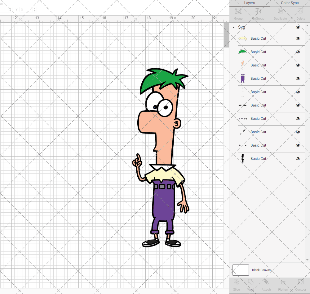 Ferb Fletcher - Phineas and Ferb 002, Svg, Dxf, Eps, Png - SvgShopArt