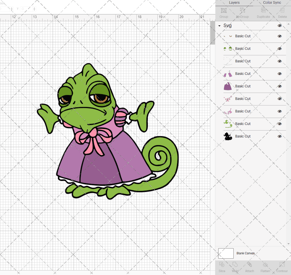 Pascal - Tangled 003, Svg, Dxf, Eps, Png - SvgShopArt